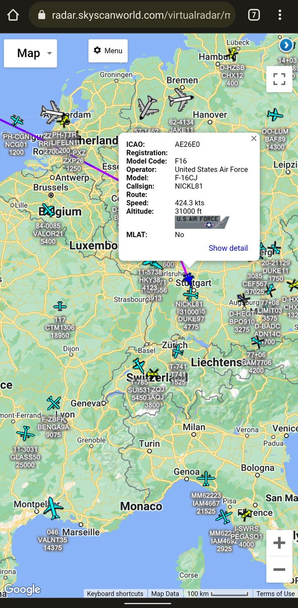 scan_sky's tweet photo. #USAF - F-16CJ Fighting Falcon - #NICKL81
Departed From RAF Lakenheath 🇬🇧 🇺🇸 & Routing Back To Aviano Air Base 🇮🇹
#NICKL Flight Deployed To Lakenheath 🇬🇧 🇺🇸 3 Days Ago To Participate In Exercise Point Blank.
📸:Airman Thomas Keisler https://t.co/0XHXzytn5u