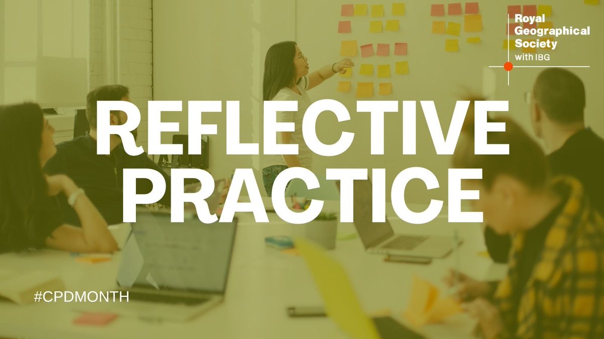 RGS_IBG's tweet photo. Part of learning & developing yourself professionally is thinking about what worked, what didnโt, and what you might want to explore further in the future. Reflective practice is a mechanism for turning experience into learning. Get started here: https://t.co/30pv1Kq2yz #CPDMonth https://t.co/ceQjodE93N