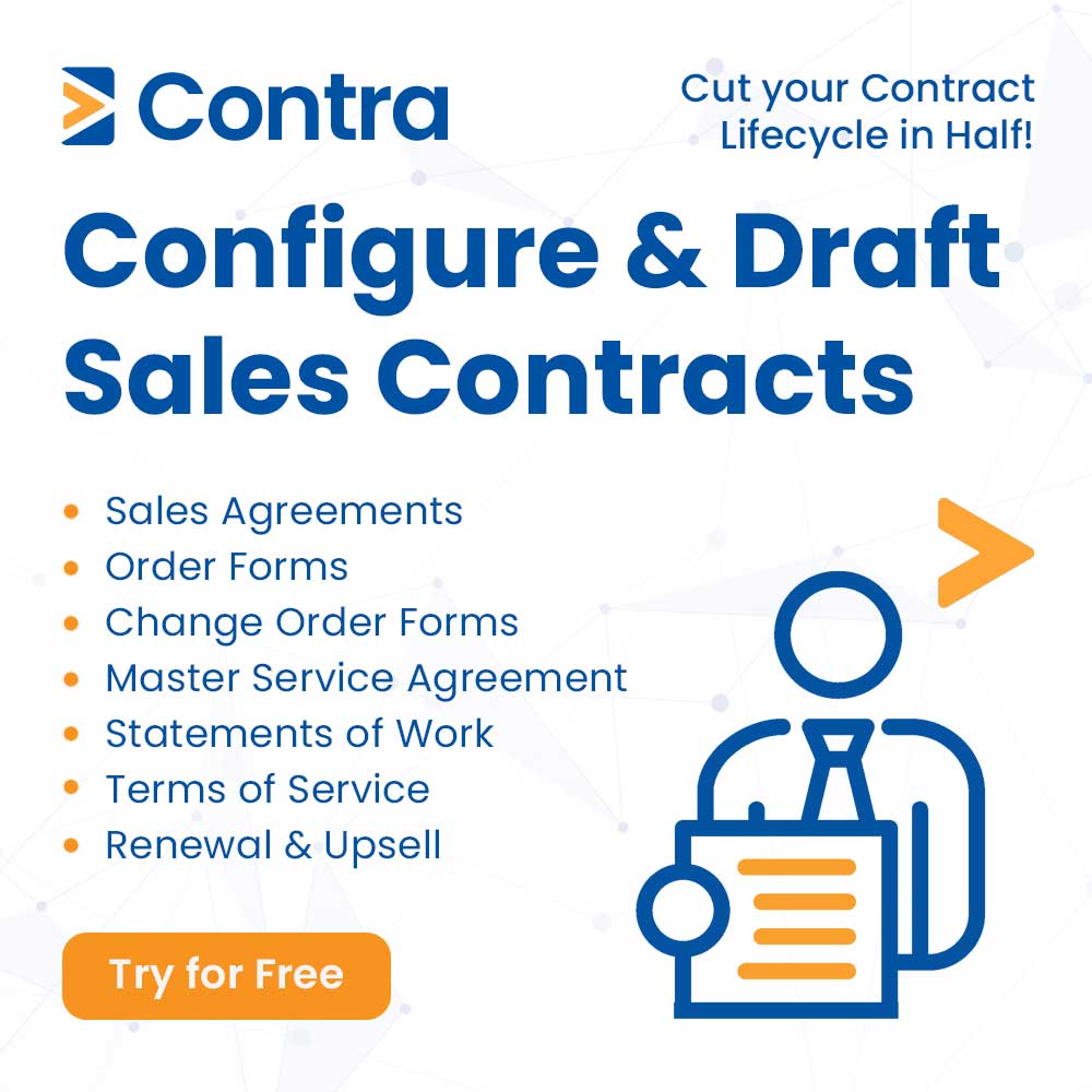 Lexzurtech's tweet photo. Shorten your Sales Contract Lifecycle using real-time collaboration, advanced notification systems, and more, improving customer relationships, and maximizing efficiency.

Learn More, here; https://t.co/LYFv1ujXxb
#contra #clm #contracts #contractlifecycle #automation #lawtech https://t.co/p5CdbnH7rL