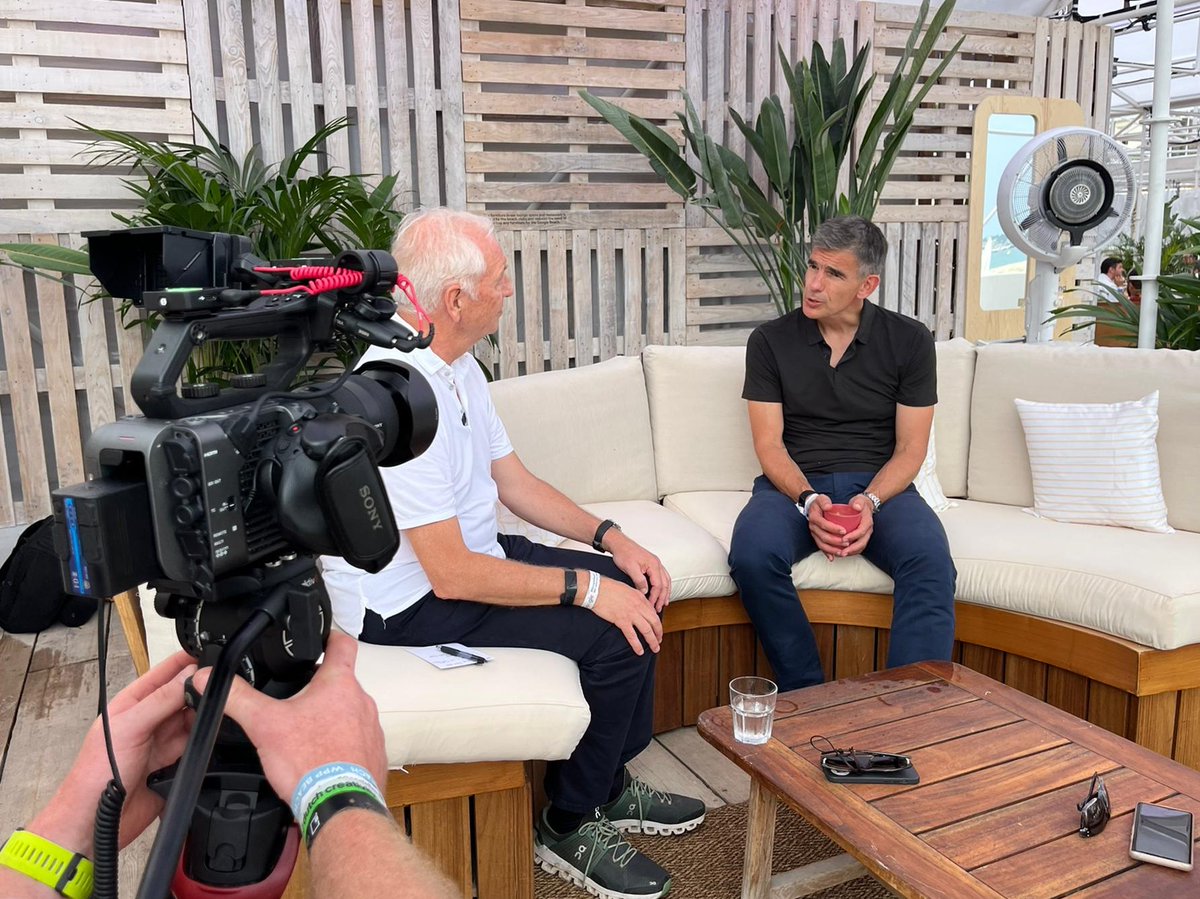 wfamarketers's tweet photo. WFA at #CannesLions: David Wheldon @dwheld speaks with @MattBrittin, President of @Google EMEA, about sustainability, DEI, brand safety &amp; data for WFA's #BetterMarketing Podcast from the beach.

📹 Highlights &amp; videos from Cannes out next week, stay tuned! https://t.co/XSbTfwstGk