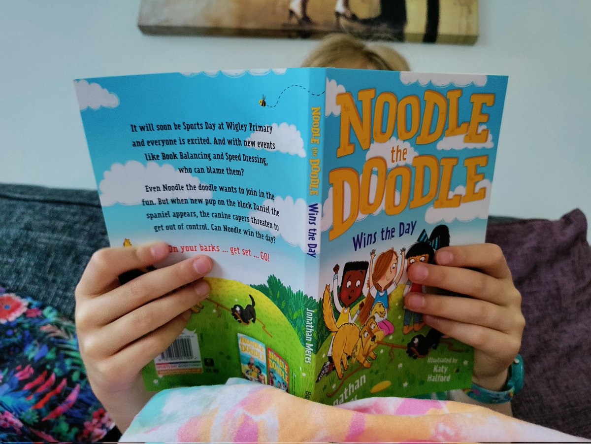 I struggled to get a picture of this new @BarringtonStoke book because it was claimed as soon as it arrived! She's finished now and says it's brilliant. @JonathanMeres @KatyHalford1