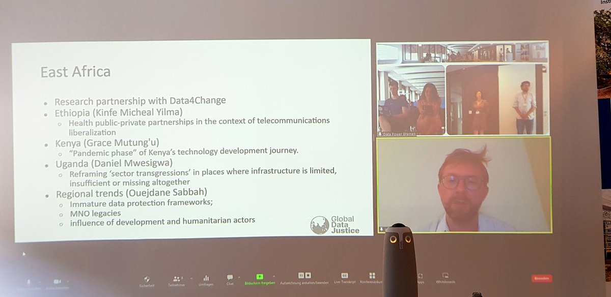 DataPowerConf's tweet photo. Last #DataPower2022 Bremen panel: @linnetelwin @spdesouza @empo11on @joan_uros from @GlobalDataJust on transgressive tech. Fascinating insights into their case studies and current work across the globe.
#TeamBremen https://t.co/5A1UiYXIHl