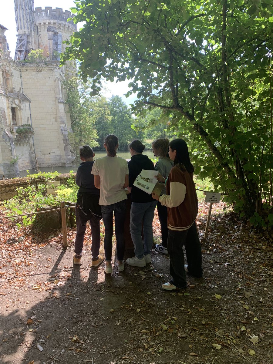 Aujourd’hui les 5emes sont partis à la découverte du patrimoine vivant au château de la Mothe-Chandeniers. Un moment atypique hors du temps.