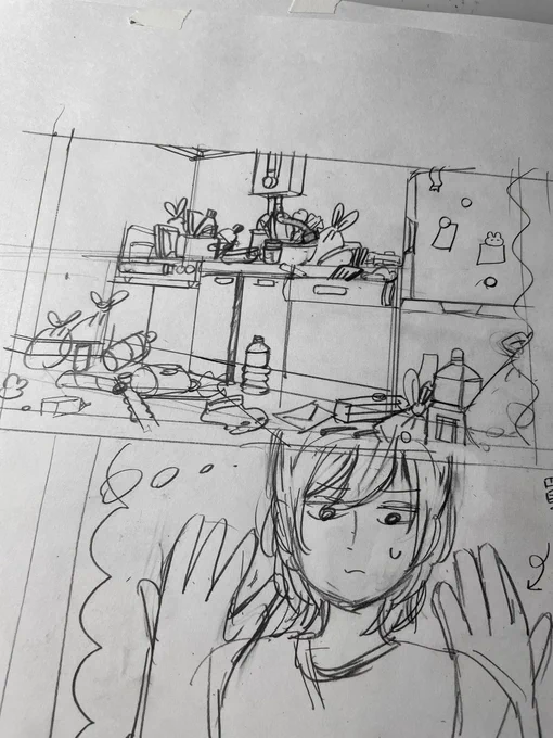 今日は2話の下絵描きました✏️ https://t.co/SuKVAWDMgX 