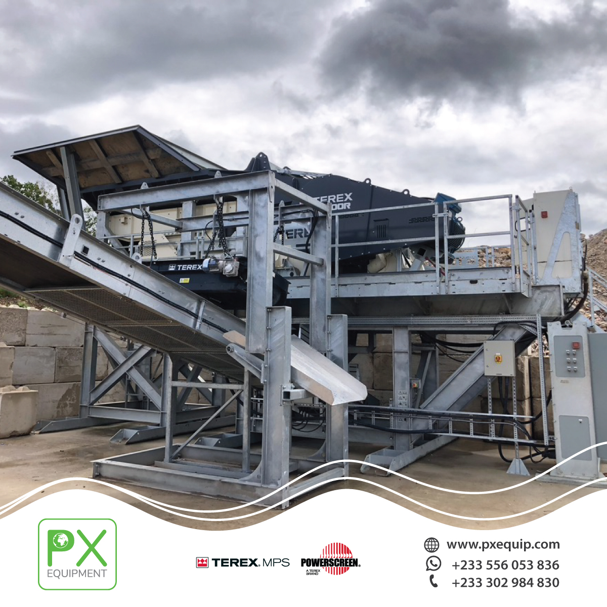 The Terex MPS range of modular jaw crushers simply crush the competition.

Are you based in Africa? Tell us if you're interested in buying or renting this machine.

Contact PX Equipment Tel: +233 302984830 Whatsapp: +233556053836
#terexMPS #washing #crushing #screening #crushing