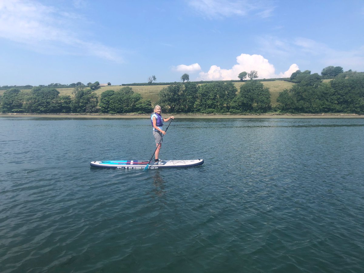 LlanionCove's tweet photo. Christine out #enjoying the #sunshine on our 1:1 #SUP session. We paddled from the centre up to #cosheston #lovepembrokeshire #Pembrokeshire #Wales #watersports 

For bookings contact us on 01646621078 or bookings@llanioncove.com https://t.co/NlFY67D3oL