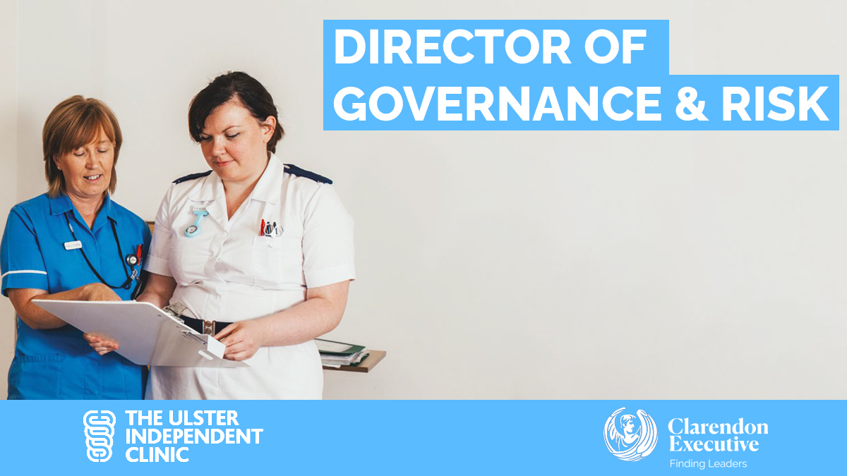 The <a href="/UlsterClinic/">Ulster Independent Clinic</a> is seeking a Director of Governance &amp; Risk who will advise the UIC Chief Executive and Board of Directors on all issues relevant to Governance &amp; Risk.
For more info on this role, see the link below:
clarendonexecutive.com/career/dogr/
#findingleaders #riskmanagement #nijobs