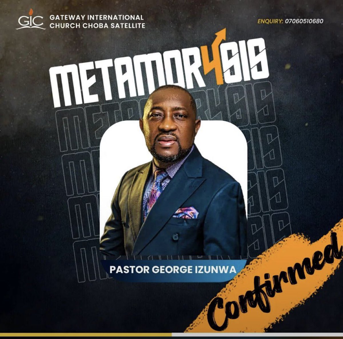 GICCHOBA's tweet photo. Day 3 of Metamor4sis Is upon us, our Lead pastor @Georgeizunwa will be live.
We’d also be having the ministry of Prinx Emmanuel, you certainly do not want to miss it!
Come and experience a shift!!
#Metamor4sis
#theshiftconference
#Churchesinportharcourt
#phtwittercommunity https://t.co/ugpmrQElFt