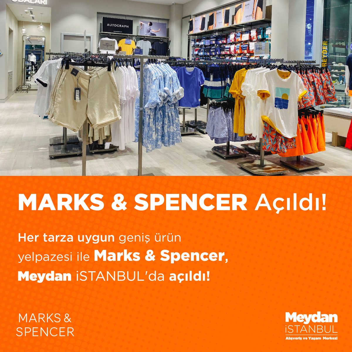 MeydanAVM's tweet photo. Her tarza uygun geniş ürün yelpazesi ile Marks &amp; Spencer, Meydan İstanbul’da AÇILDI! 📣

#marksandspencer #marksandspencerturkiye #moda #modameydanda #kaliteli #meydanistanbulavm #açılış #kesfet https://t.co/yVkX9FwDnp