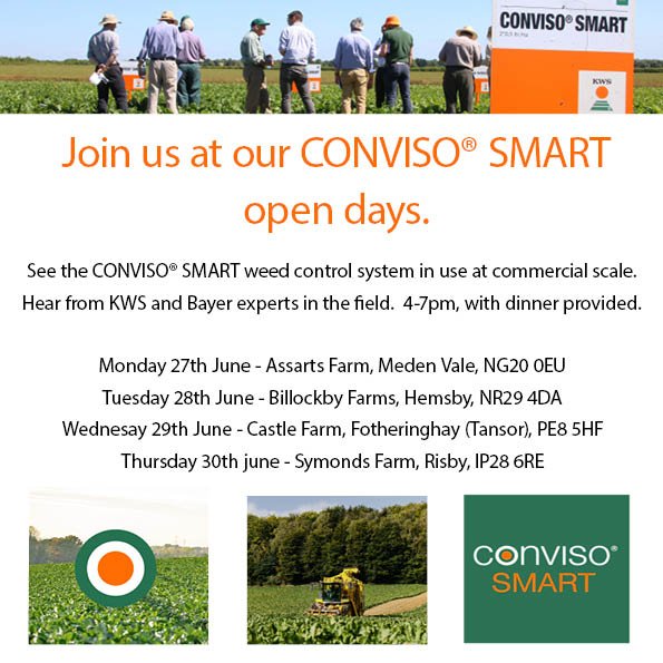 Have you signed up to our  CONVISO® SMART field days next week? 4-7pm with dinner at a local pub provided after the event! 😋Register NOW to get field location details 👉​bit.ly/3OhcsZm