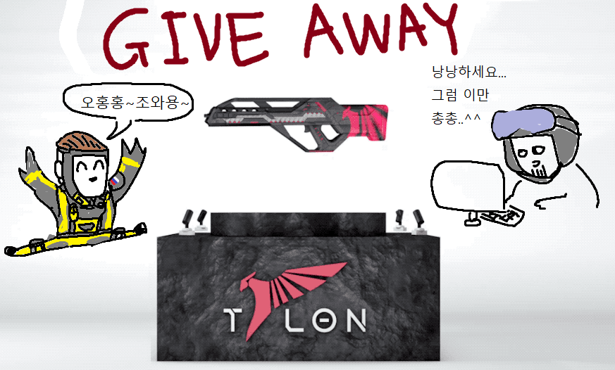 👇👇👇👇👇GIVEAWAY 👇👇👇👇👇

TALON SPEAR.308 skin &amp; Player card

-Follow <a href="/donguk247/">PSG | DongUk</a> , @TalonKorea 

-Retweet &amp; Like this post

~July 1 🥳