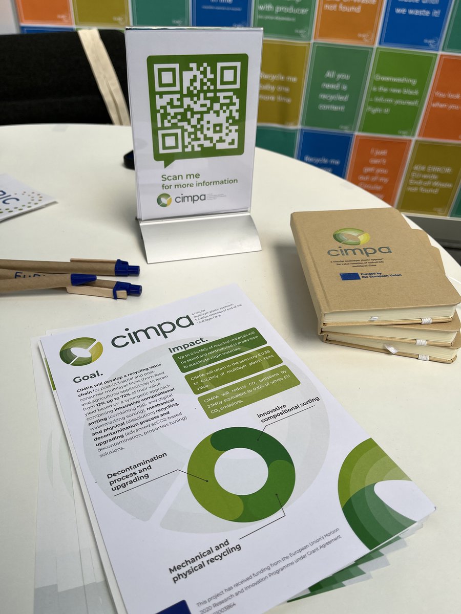 CIMPA_Project's tweet photo. CIMPA partners gathered at the Plastic Recycling Show in Amsterdam! 🙌🏻
What a good opportunity to explain how different partners are working together to make #multilayer #plasticfilms more circular thanks to #H2020
@REA_research @EUgreenresearch
@EUScienceInnov
@PRS_Europe https://t.co/6m4hOCSi3A