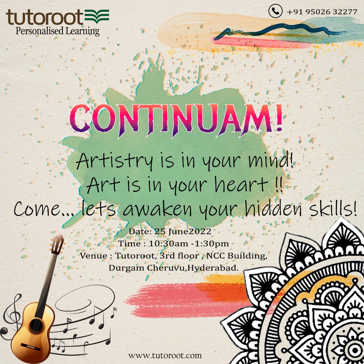 Tutoroot's tweet image. Let your creative side shine. Taking the time to let go of inhibitions and enjoy experimentation can help you develop your creative spirit and take you places.

#Tutoroot #PersonalizedLearning #TheTutorootEdge #KeepLearning #learningcontinuity #art #CelebrateArt #Continuam