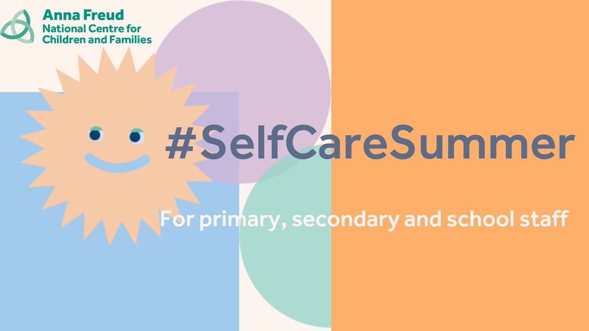 Education professionals, what are your plans for the summer holidays? 

Where possible, try to factor time for self-care into your plans this summer. 

Our #SelfCareSummer resources aim to support students and staff in doing just that: annafreud.org/schools-and-co…