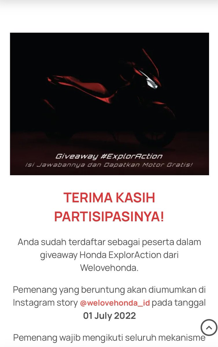 SandreSendi's tweet photo. Kali aja bisa menang hadiah motor baru dari GA #ExplorAction gue pasti seneng banget deh hihi https://t.co/JqoFyJdlp2