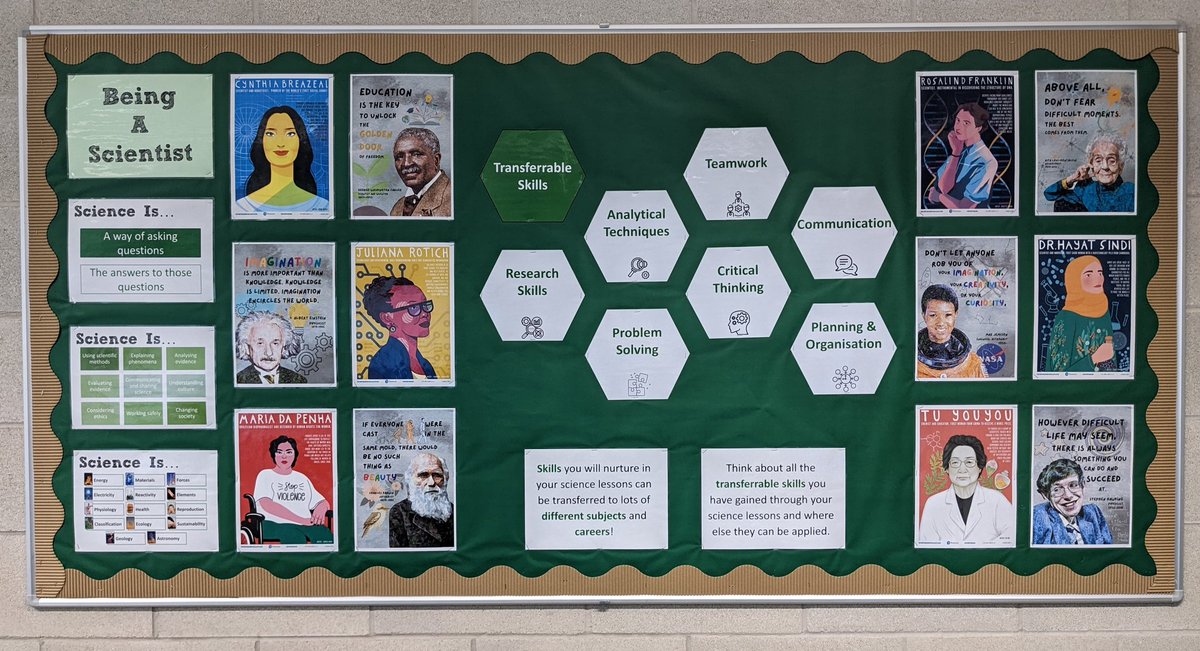 KSAcademy1's tweet photo. KSA students! Make sure you check out the displays in the science wing which remind you of all the skills you are developing in your science lessons.. and the exciting places these can take you... https://t.co/TcBT7vHftY