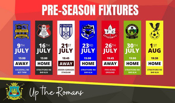 AlcesterTownFC's tweet image. 🔴⚫️ FIRST TEAM PRE SEASON 2022/23

The countdown continues - Details of our warm up fixtures as we prepare for the big kick off.
