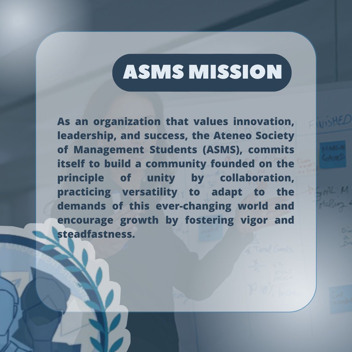 AteneoASMS's tweet photo. Read on and discover more about the Ateneo Society of Management Students (ASMS) below, and prepare to participate in a year filled with empowerment to do more and BMore. https://t.co/vgyeujur2T