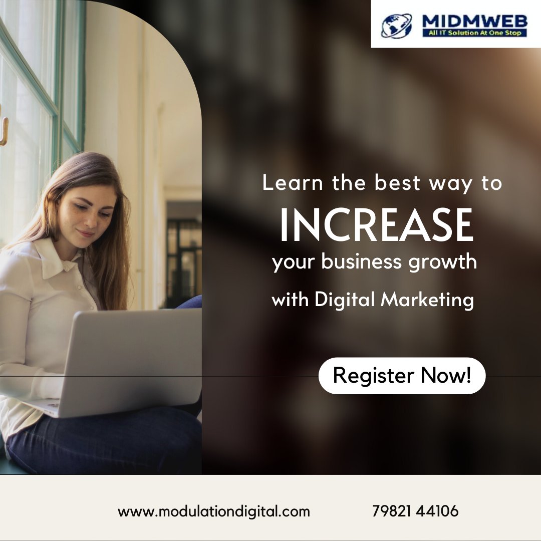 ModulationL's tweet image. @MIDMWEB Modulation Digital is the best way to increase your business growth with digital marketing.
 Book your Free Demo session - 7042289594
Visit our website - midmweb.com
#HTML #HTMLTraining #CSStraining #Bootstraptraining #JStraining #WordPress