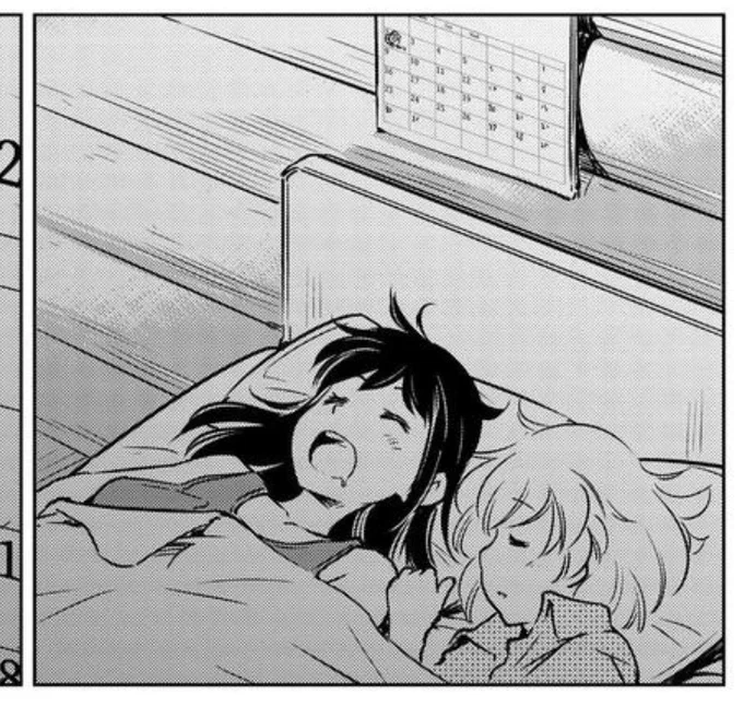 最新話来ました!
小熊は床に寝袋で寝かせてたのに、この娘は同じベッドなのね〜。
あと、この郵政カブは何人殺したのだろう?(笑)
#スーパーカブRei 
>スーパーカブRei 第3話「郵政カブ」|コミックNewtype https://t.co/HMAZcGZug3 