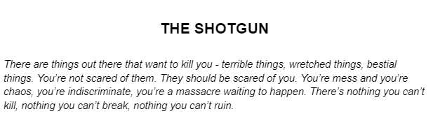TheMaddigan's tweet photo. The weapons of Hollows are hateful things. They want to be used. They want to hurt. They want to impose themselves onto the world and leave a jagged scar. https://t.co/0A03wM5hSn