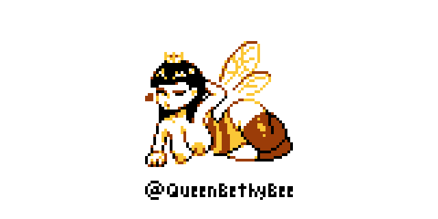 PizzaGlover's tweet photo. Bee careful, it's @QueenBethyBee's bee succubus, Honey! 

She's here to drain your nectar, but I'm scared she'll sting. Maybe she'll settle for... Pollen around? 🌼🐝👀 (sorry) https://t.co/3YLf9nNgnC