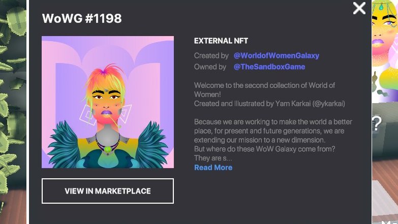 ZinaOrdik's tweet photo. @TheSandboxGame @worldofwomennft I just participated in the #TheSandbox weekly contest for a chance to win 200 mSAND! I found the art piece, check out my screenshot below!
👇 https://t.co/64Cofxcg44