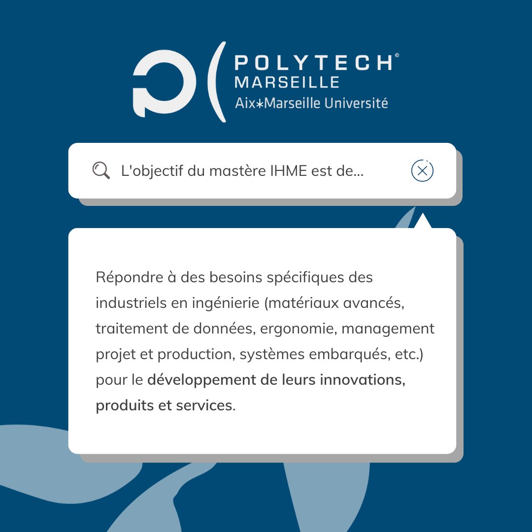 PolytechMars's tweet photo. [REPOST POLYTECH ALUMNI]
Nouvelle formation en ingénierie du sport - Mastère IHME - Polytech Marseille
#polytechmarseille #mastère #ingénierie #ingenieur #reseaupolytech https://t.co/eSpsZp0Fmz