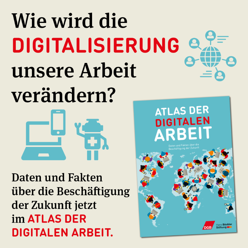 boeckler_de's tweet photo. Unser Atlas der digitalen Arbeit ist ab jetzt kostenfrei online und als Printheft erhältlich! Auf 54 Seiten geht es um KI, Plattformarbeit, Beschäftigtenrechte und die große Frage, wie die #Transformation mitbestimmt gestaltet werden kann. Zum Download: https://t.co/dyrfFvxtGd