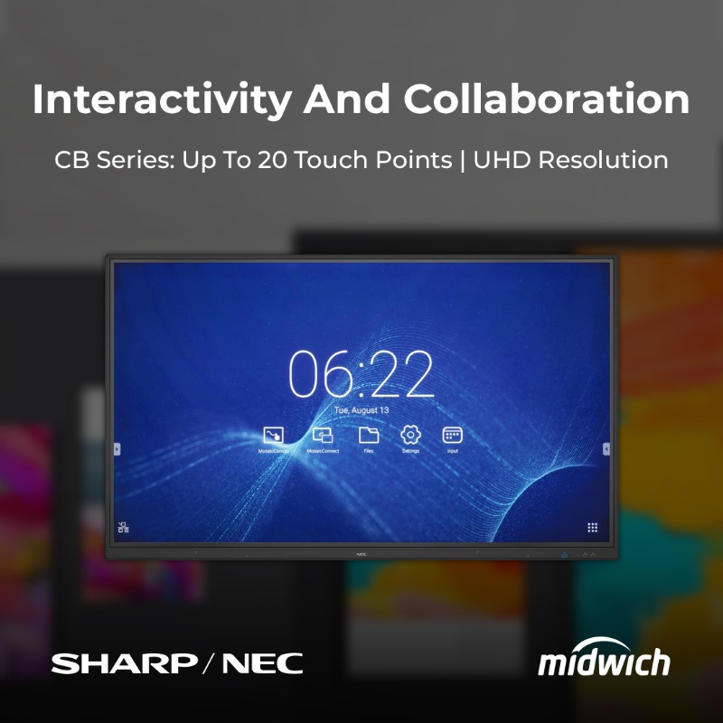 MidwichLtd's tweet photo. Offering professional features and high-end quality, @SharpNEC_UK displays can elevate any environment!
Explore the range and make an impact with Sharp/NEC! 👇