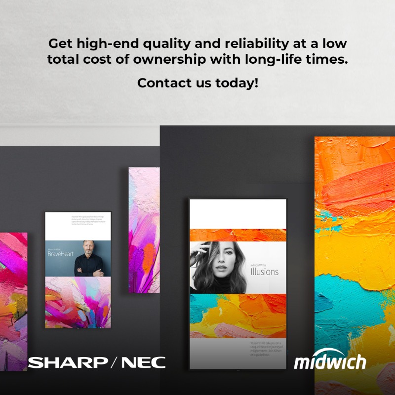 MidwichLtd's tweet photo. Offering professional features and high-end quality, @SharpNEC_UK displays can elevate any environment!
Explore the range and make an impact with Sharp/NEC! 👇