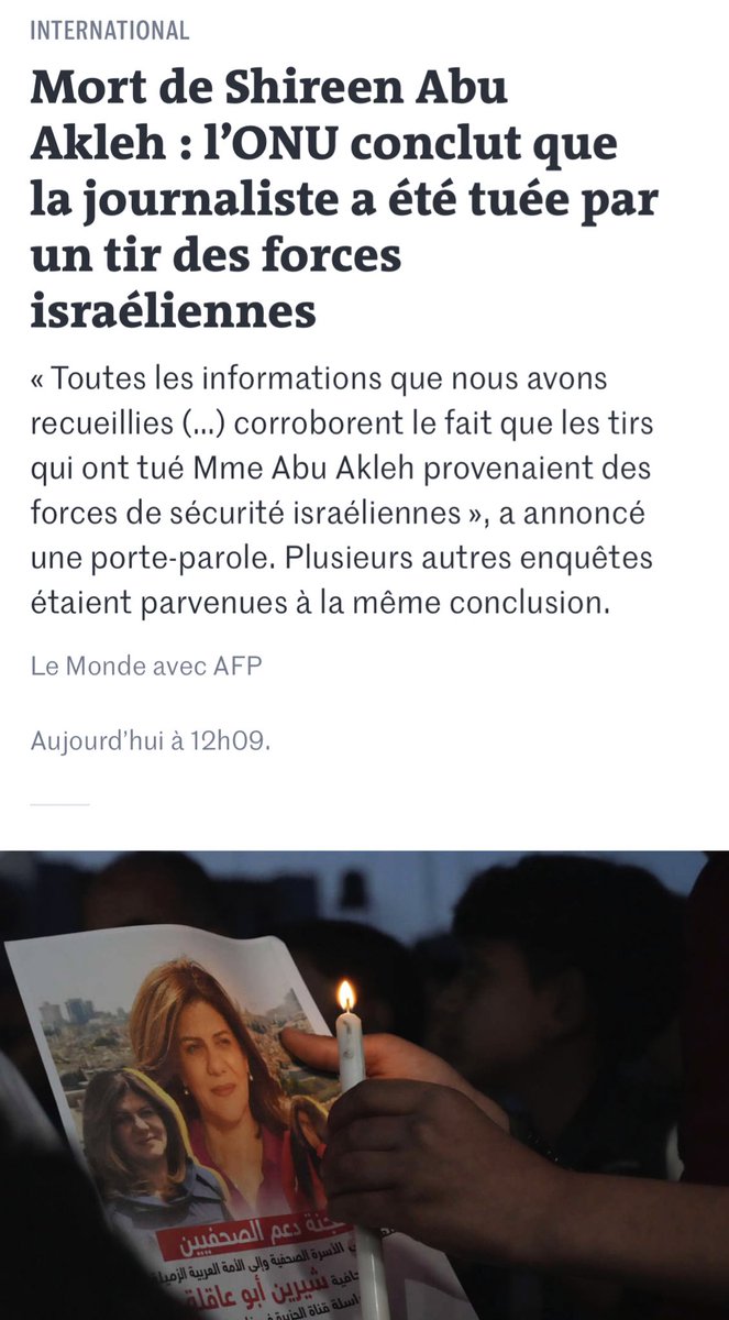 Israël tue des journalistes !