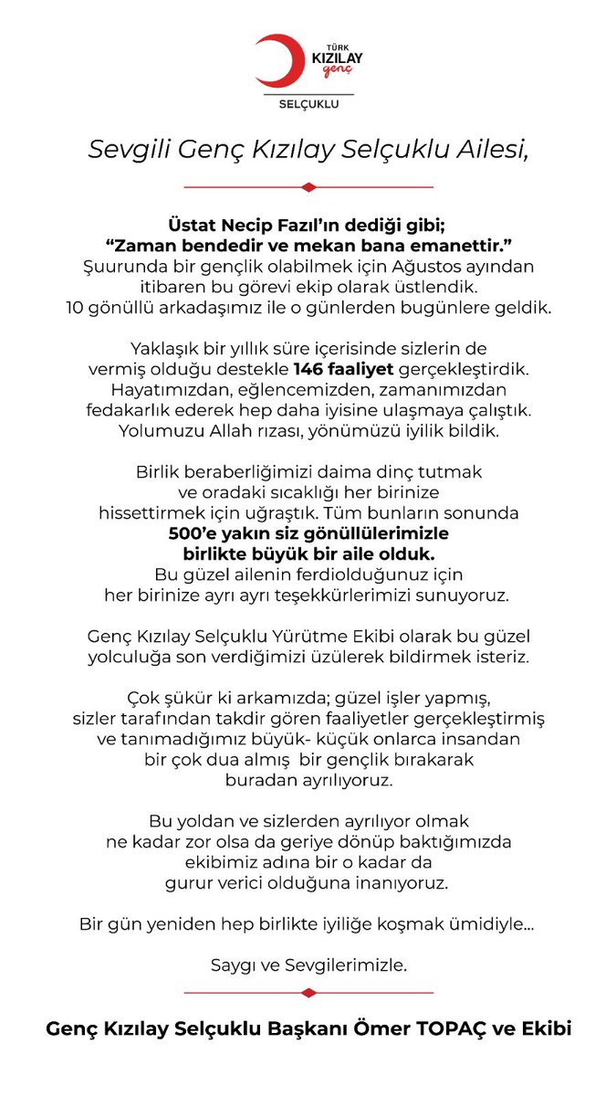 Genç Kızılay Selçuklu (@genckizilay42sl) on Twitter photo 