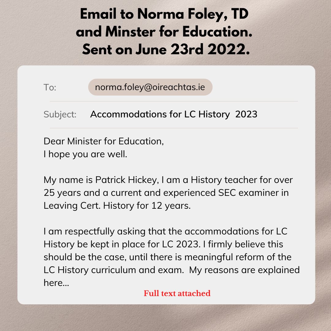 LCHistoryTutor's tweet image. LC History Accommodations 2023 @NormaFoleyTD1 @issu4u @MsStacyS @DublinHTAI @CorkHTA @LeoVaradkar @MichealMartinTD @Donnchadhol @MaryLouMcDonald #LCHist #histedchatie