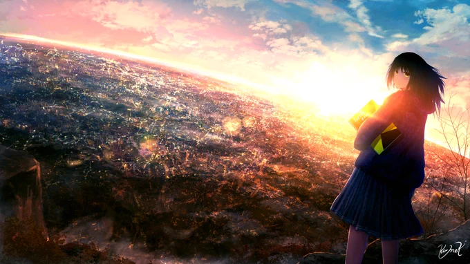 夕焼け×少女 
