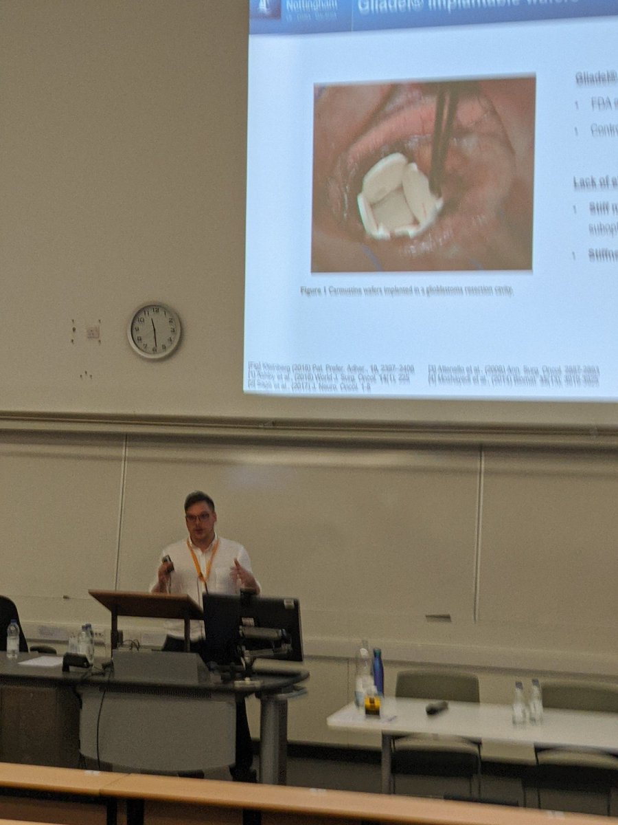YorkshireBTC's tweet photo. Presentation from @BertCavanagh with his top scoring paper regarding drug delivery for wild type glioblastoma #BNOS2022 https://t.co/5y96gb5f3O