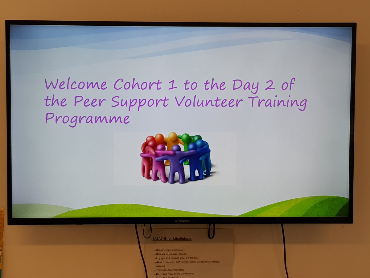 farscapewun's tweet photo. Day 2 of Peer Support Training. A big THANKS to Colin for talking about Self Care. Good discussion about taking care of yourself when caring for others. @WilliamLauder @ScotRecoveryNet @AndyGillies9  #peersupport #selfcare https://t.co/6zr02ei3do