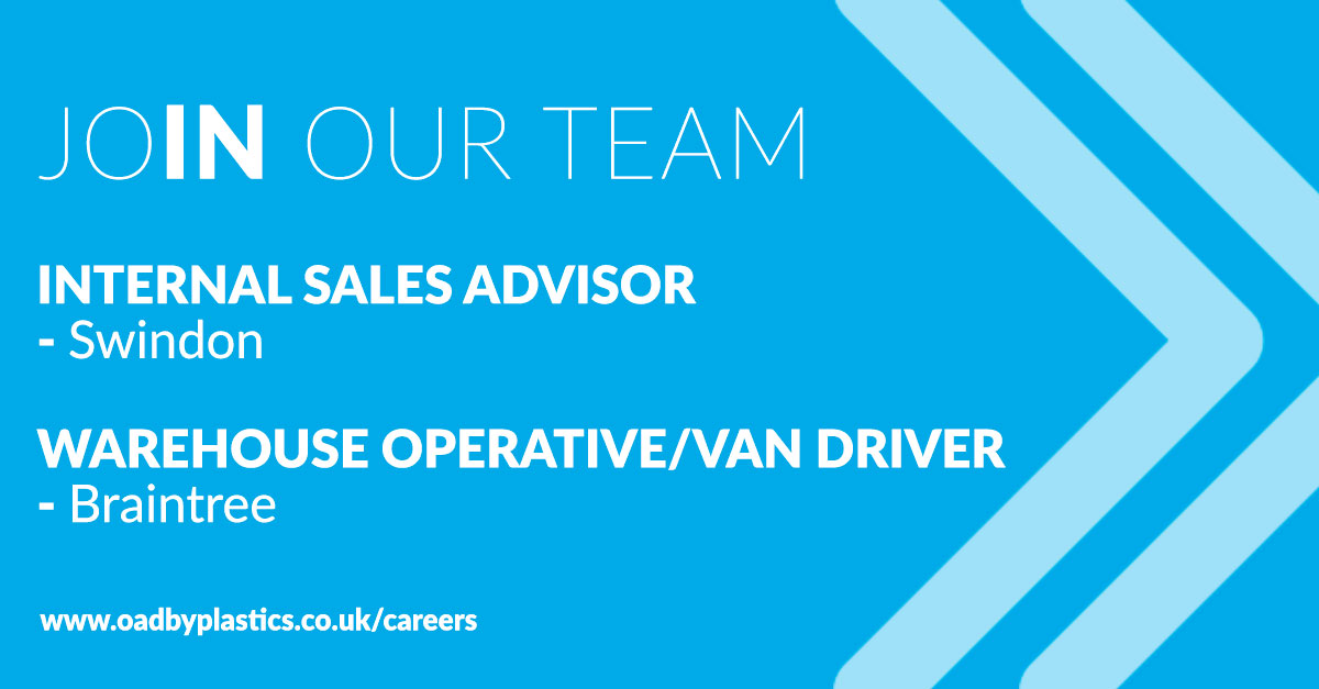⭐ WE'RE HIRING ⭐

New job: Internal sales Advisor
Department: Sales in Swindon

New job: Warehouse Operative/Van Driver
Department: Logistics in Braintree

Job Type: Full time
Salary: competitive
More info: oadbyplastics.co.uk/careers

#vacancy #careers #recruitment #ukjobs #job