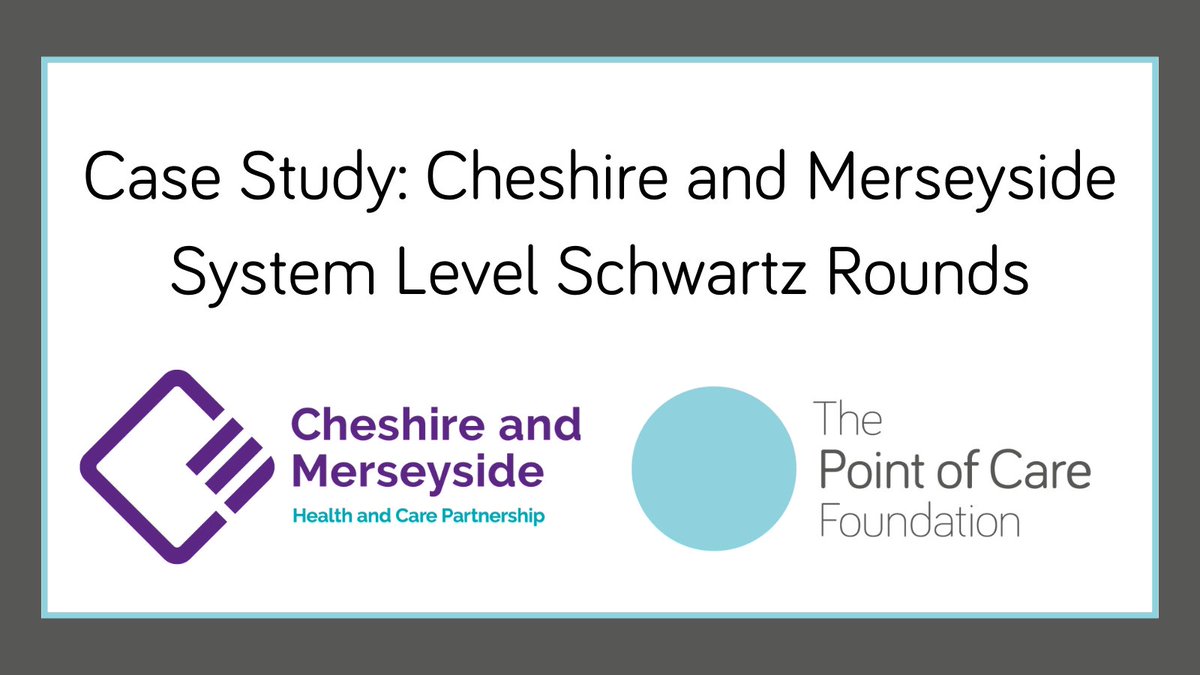 PointofCareFdn's tweet image. 📚 NEW: Case Study with Cheshire and Merseyside Health and Care Partnership.
Find out how @C_MPartnership collaborated with us to implement Schwartz Rounds at 6 places across their organisation 👉 bit.ly/3yhvcCb
#SchwartzRounds #ImplementationSupport