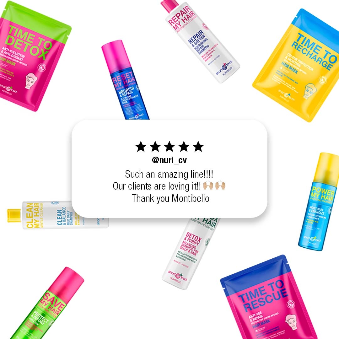 montibellouk's tweet photo. There's nothing we love more than seeing our followers love our products as much as we do 😍  Which product from our Smart Touch line if your go-to and why?

#montibello #montibellouk #smarttouch #hairlove #hairtrends https://t.co/Evm407au2K