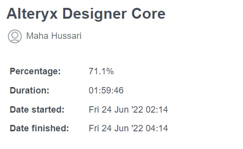 I feel alot of people online only share the wins in life but I wanted to be real with you guys and my journey. I failed the #alteryx core exam today but I'm not upset!! Just 2 weeks ago I didn't even know how to upload a file onto Alteryx but look at me now😎. #datafam