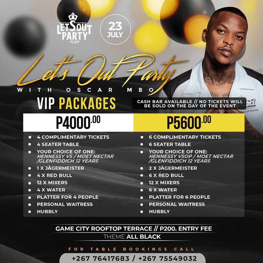 KenzarMafia's tweet photo. I’m not missing this one 🔥 Let’s Out Party with Oscar Mbo at Game City Roof Terrace on the 23rd July 🥳 #LetsOutParty https://t.co/xWpMB9iUtr