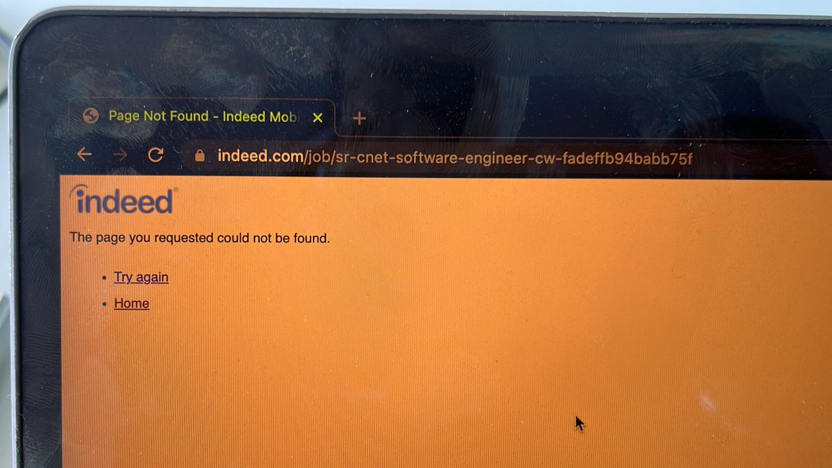 Ekon101's tweet photo. @indeed I assume your links are SUPPOSED to work. It’s been more than 96 hours. And of course all communications are dumped into a hole never to be heard from again. DO SOMETHING. https://t.co/CuJjkyHKSK