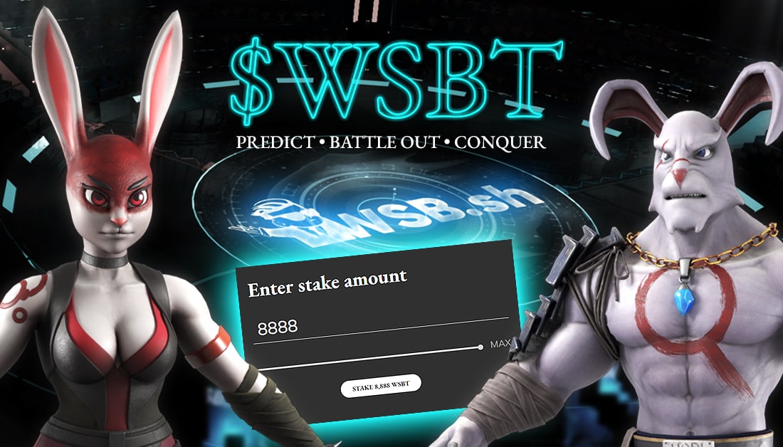 WSB.sh (@wsb_sh) on Twitter photo What's brewing in $WSBT labs! We're building an ecosystem of #PlayToEarn apps to be integrated into <a href="/moonrabbitAZ/">Moon Rabbit</a> #Metaverse - enabling $WSBT holders to monitor outcome of live #NFT battles. Can you help us choose names for our Game Bosses? 10 mln $AAA prize fund available!😉 What's brewing in $WSBT labs! We're building an ecosystem of #PlayToEarn apps to be integrated into <a href="/moonrabbitAZ/">Moon Rabbit</a> #Metaverse - enabling $WSBT holders to monitor outcome of live #NFT battles. Can you help us choose names for our Game Bosses? 10 mln $AAA prize fund available!😉
