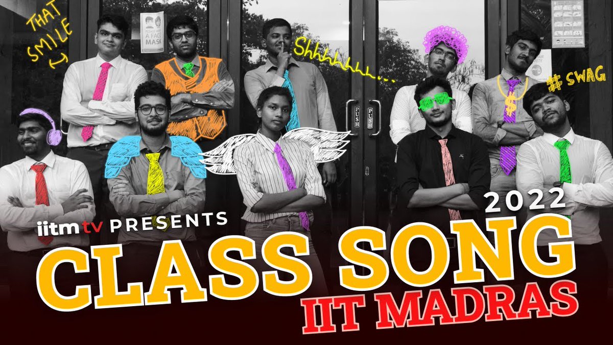 iitmadras's tweet photo. @iitm_tv presents the Class Song 2022, made with a lot of love and appreciation for the graduating batch of students as they embark on this new adventure. 
https://t.co/HU8I8TAAX7

#IITMConvocation #IITMConvocation2022 #ConvoAfterCovid https://t.co/GMokVL1kSK