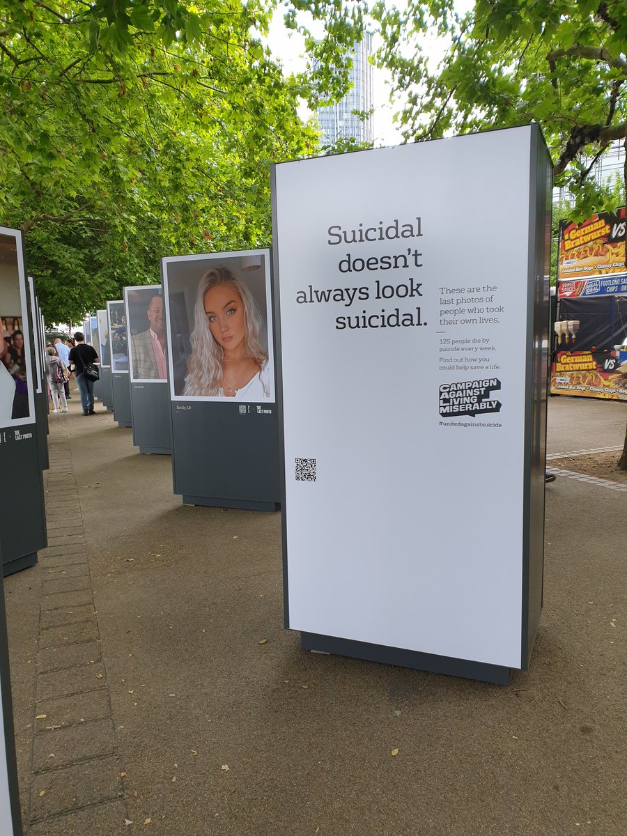 moiramcgrath's tweet image. Walking back home along South Bank was really struck by this powerful exhibition to remember those lost to suicide. @theCALMzone