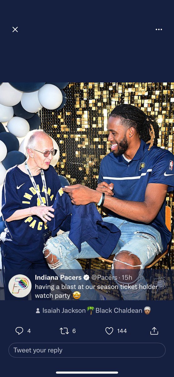 Old_Man_DuB's tweet photo. Phil is everywhere!!!  He loves the game of basketball.  @Pacers, get this man seats on the floor!  Been a season ticket holder over 20 years!! https://t.co/wxAE17kQB4