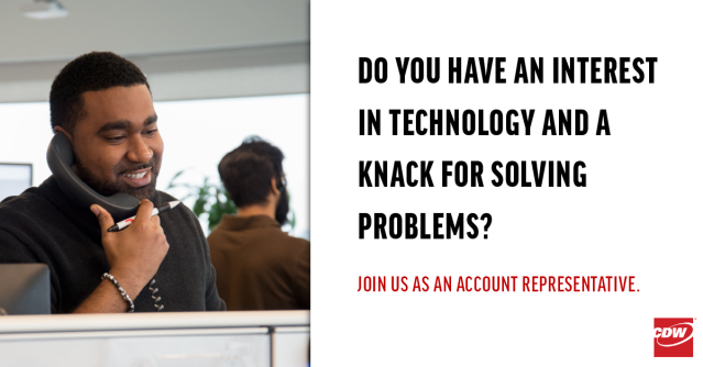 Launch your #technology #sales career at one of <a href="/HartfordBiz/">Hartford Business</a>’s Best Places to Work in Connecticut! We're #hiring Account Representatives. #cdwsocial dy.si/TJnS8A2