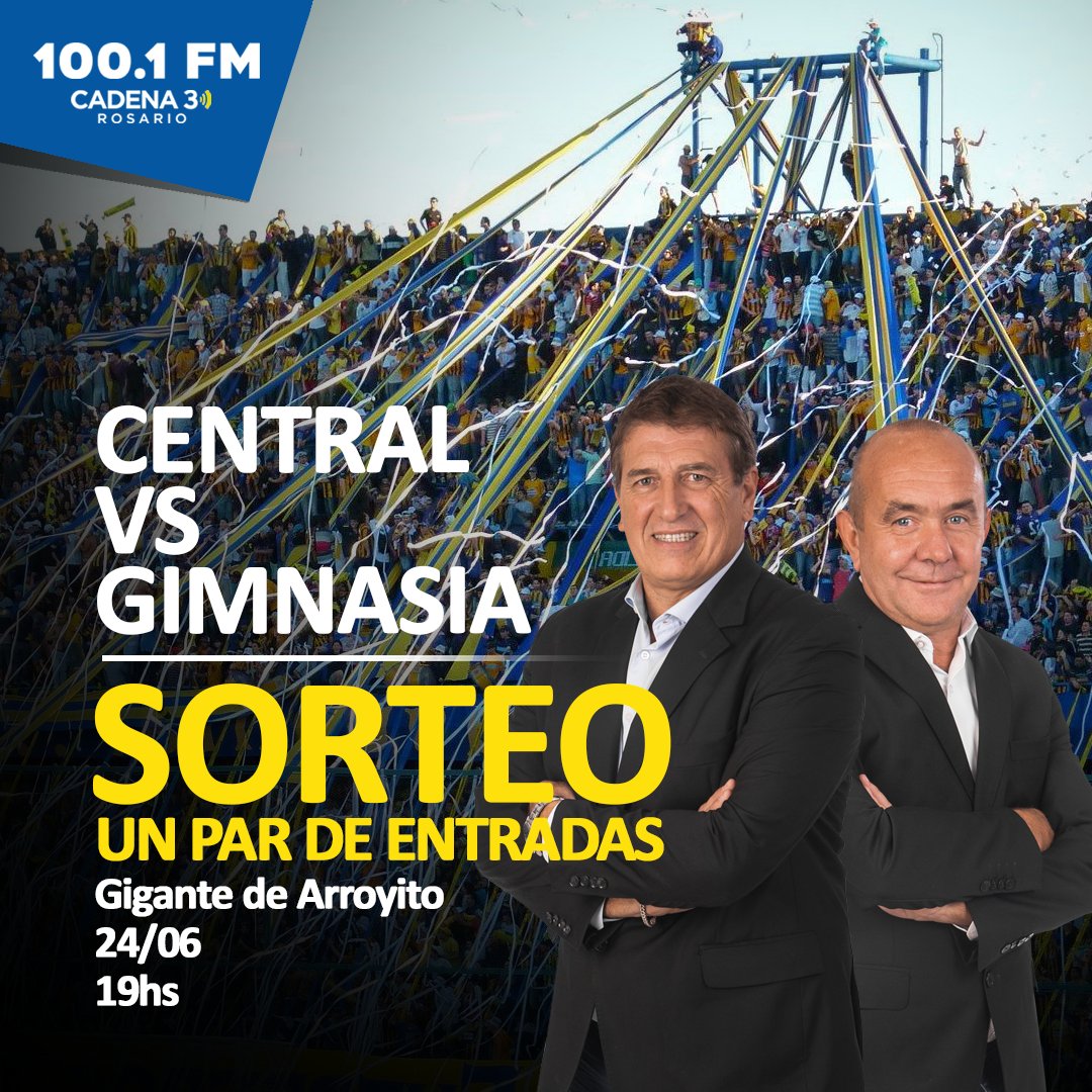 Estadio_3's tweet photo. ¡DEBUTA TÉVEZ Y REGALAMOS ENTRADAS! 🎟⚽
Sorteamos un par de entradas para que vayas al Gigante de Arroyito para vivir el debut de Carlos Tévez como DT canalla
¡Es muy fácil! 👇
- Seguinos en Twitter
- Dale RT!

REGALAMOS A FIN DEL PROGRAMA  
@Estadio_3
 24/6 https://t.co/nk1nstsQK2