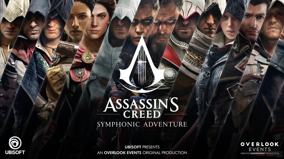 Je suis fier de vous annoncer que je bosse sur Assassin's Creed Symphonic Adventure, qui est le gros concert des 15 ans de la franchise.
Projet très ambitieux avec <a href="/RomainDasnoy/">Romain Dasnoy (MacGuffin Maker)</a> de <a href="/Overlook_Events/">Overlook Events</a> et <a href="/UbisoftFR/">Ubisoft FR 🇫🇷</a>. Je m'occupe de la partie vidéo qui sera projetée sur grand écran.